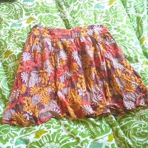 70s style floral skirt